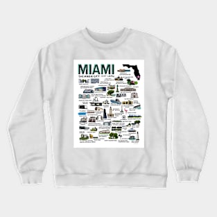 Miami Florida Map Crewneck Sweatshirt